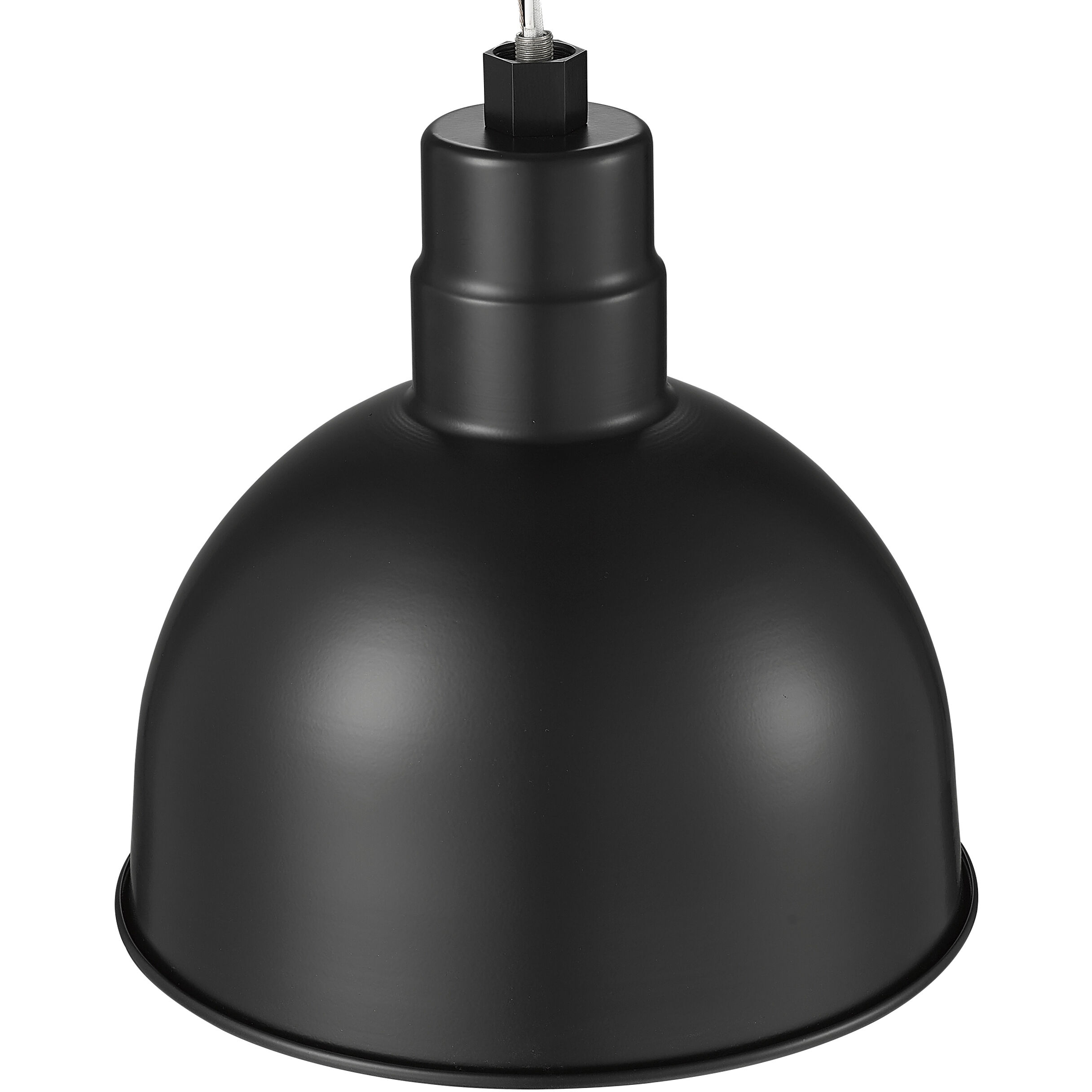 R Series Satin Black 12 inch Deep Bowl Shade